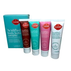 Lume Acidified Body Butter SANDALWOOD + CUCUMBER‎ MELON Retired Sampler 4 x 1oz